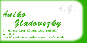 aniko gladovszky business card